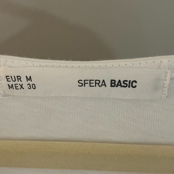 El Corte Inglés Bell Sleeve White Cotton Top Women's Medium-Preowned - Picture 3 of 3